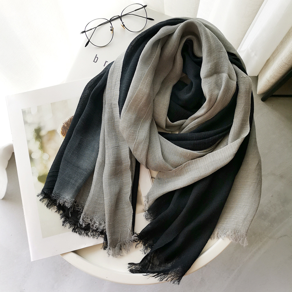 Shawl Wrap Winter - Japanischer Unisex-Schal aus Baumwolle und Leinen