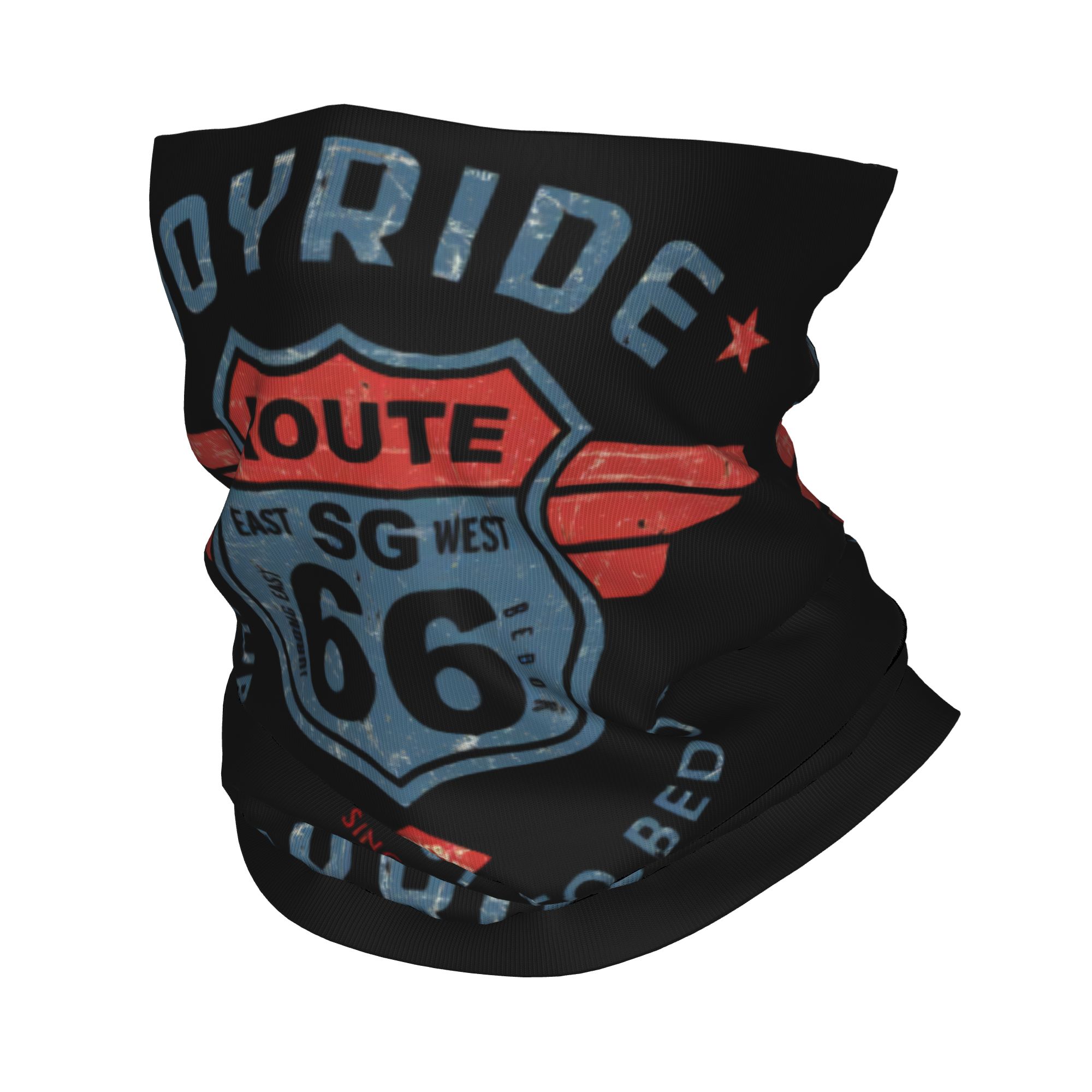 Neck Gaiter Fleece - Motorradfahrt Route 66 Halswärmer für Männer