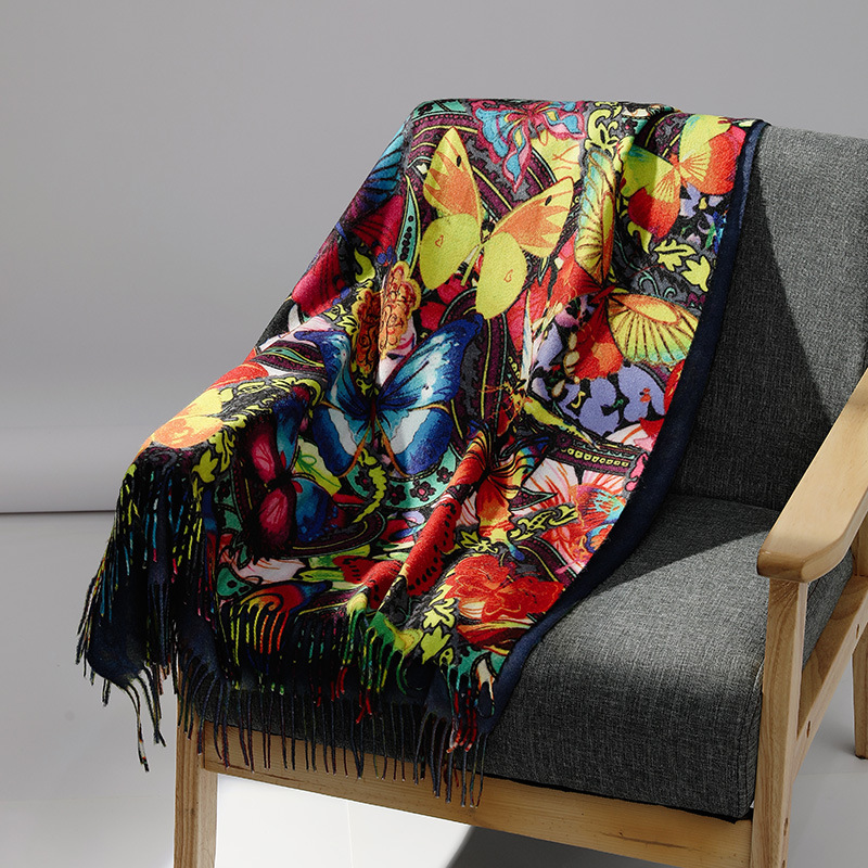 Shawl Wrap Winter - Luxus Marke Ölgemälde Kaschmir Schal für