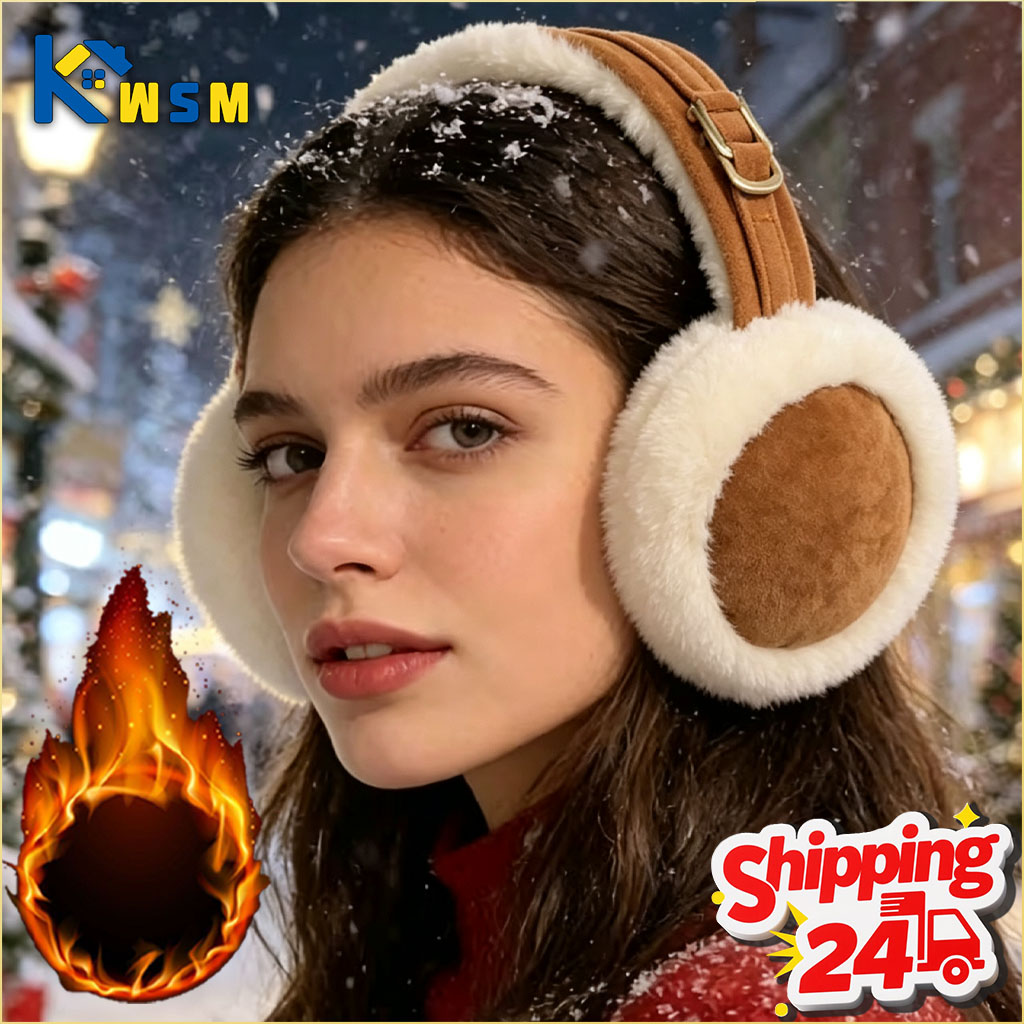 Earmuffs Foldable - 1-3 Stück Winter-Ohrenschützer, weich, warm, plüschig,