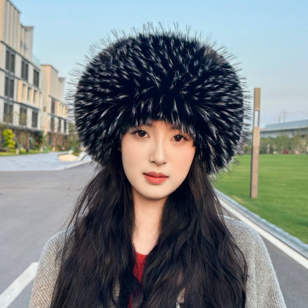 Weiche Plüsch-Kappe aus Kunstf – Knit Beanie Hat Warm Bewertung und Preis