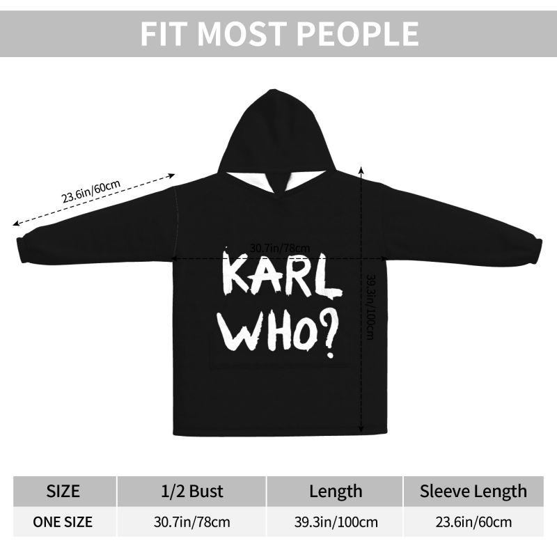 Karl Who Slogan Schwarze Tragb – Sherpa Hoodie Fleece Bewertung und Preis
